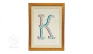 Quadro Infantil Personalizado Alfabeto Letra K