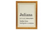 Quadro Significado Nome Juliana