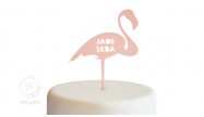 Topper de Bolo Personalizado Flamingo