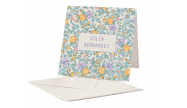 Cartão Social Infantil Estampado Flor Liberty