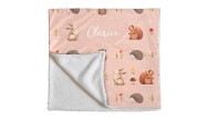 Manta Infantil Estampa Bosque Rosa