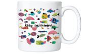 Caneca Frase Keep Swimming