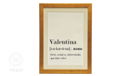 Quadro Significado Nome Valentina