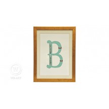 Quadro Infantil Personalizado Alfabeto Letra B
