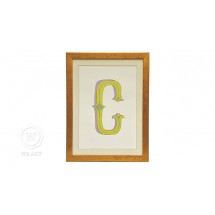Quadro Infantil Personalizado Alfabeto Letra C