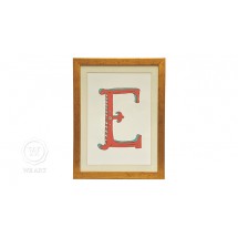 Quadro Infantil Personalizado Alfabeto Letra E