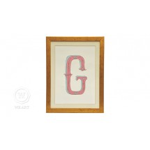 Quadro Infantil Personalizado Alfabeto Letra G