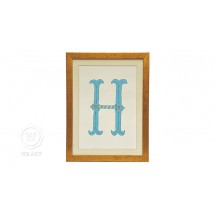 Quadro Infantil Personalizado Alfabeto Letra H
