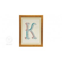 Quadro Infantil Personalizado Alfabeto Letra K