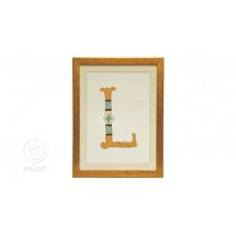 Quadro Infantil Personalizado Alfabeto Letra L