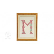 Quadro Infantil Personalizado Alfabeto Letra M