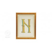 Quadro Infantil Personalizado Alfabeto Letra N