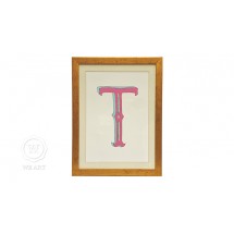 Quadro Infantil Personalizado Alfabeto Letra T