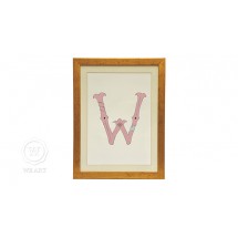 Quadro Infantil Personalizado Alfabeto Letra W