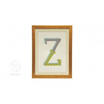 Quadro Infantil Personalizado Alfabeto Letra Z