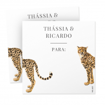 Adesivo para Presente Personalizado Leopard