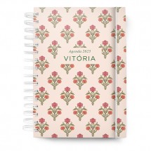 Agenda Tradicional Estampa Flor Oriental