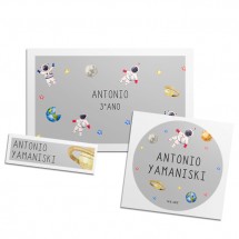 Kit Etiqueta Escolar Astronauta