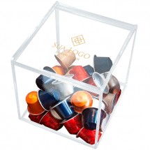 Caixa Cubo Acrílico Cápsula Café 