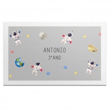 Etiqueta Escolar Astronauta