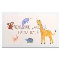 Etiqueta Escolar Zoo