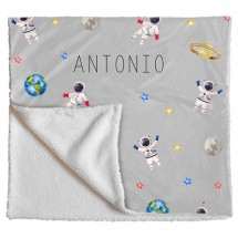 Manta Infantil Estampa Astronauta