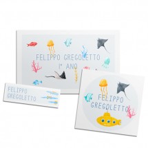 Kit Etiqueta Escolar Mar