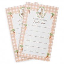 Menu Páscoa Personalizado Coelha Cenoura
