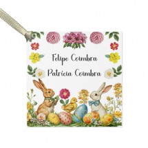 Tag Presente de Páscoa Floral