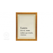 Quadro Significado Nome Laura