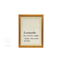Quadro Significado Nome Leonardo