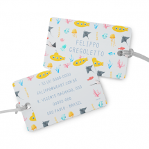 Tag de Mala Infantil Estampa Mar