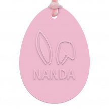 Tag Acrílico de Páscoa Orelinhas Personalizada