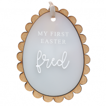 Tag Acrílico de Páscoa Ovo Personalizada