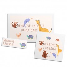 Kit Etiqueta Escolar Zoo