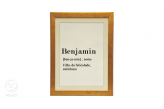 Quadro Significado Nome Benjamin