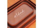 Trio Bandeja Couro Pai Personalizado