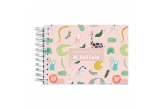 Caderno de Desenho Infantil Animais Rosa