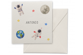 Cartão Social Infantil Estampado Astronauta