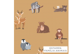 Caderno de Desenho Infantil Família Animais