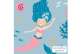 Caderno de Desenho Infantil Sereia