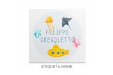 Kit Etiqueta Escolar Mar