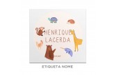 Etiqueta Escolar Zoo