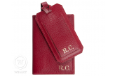 Porta Passaporte & Tag de Mala Vermelho Cartier