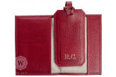 Porta Passaporte & Tag de Mala Vermelho Cartier