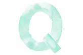 Quadro Infantil Aquarela Letra Q
