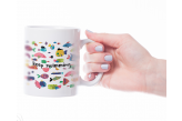 Caneca Frase Keep Swimming