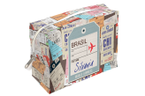 Necessaire Estampa Etiqueta Bagagem