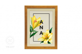 Quadro Nome Lírio Amarelo