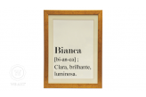 Quadro Significado Nome Bianca